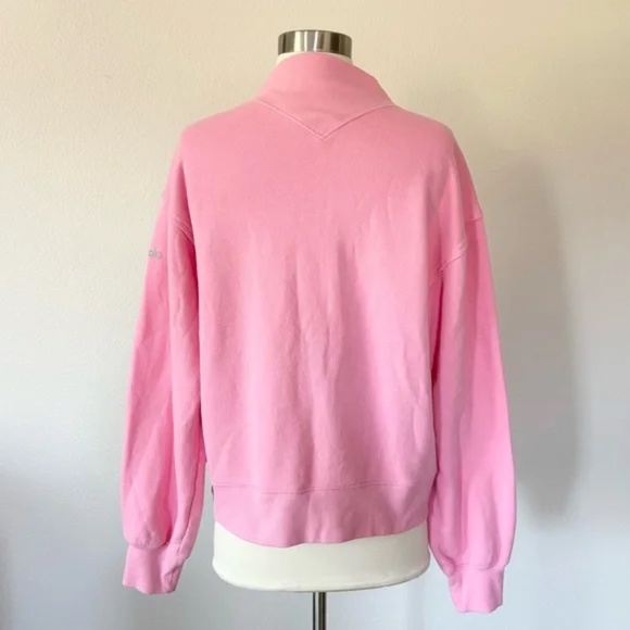 ALO Yoga Freestyle Mock Neck Sweatshirt Sweet Pink Medium - Picture 4 of 5